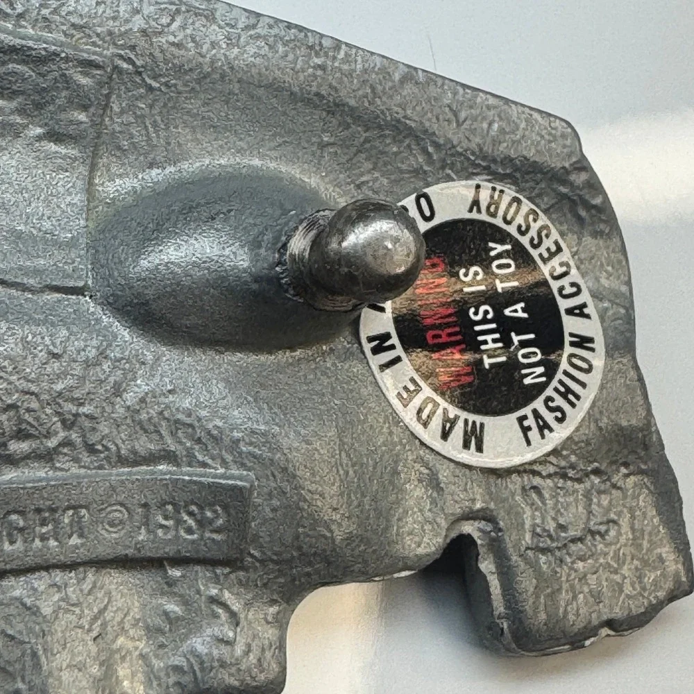 Tanker Truck Belt Buckle Pewter Tone Metal Made in Mexico‎ Reissue